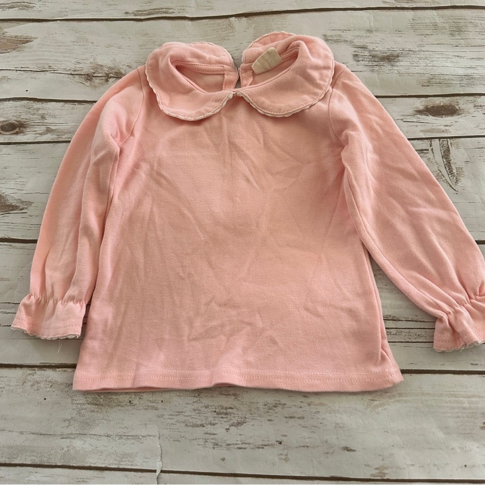 Pink colllared top by Dudu cream 18/24 vguc